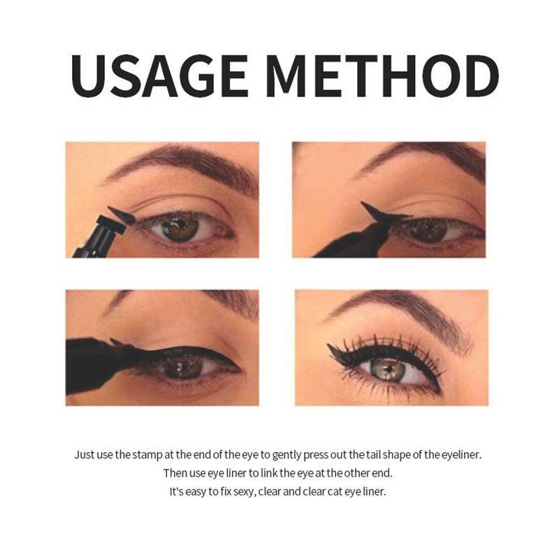 Bút Kẻ Mắt Dạng Lỏng Màu Đen Hai Đầu Chống Thấm Nước