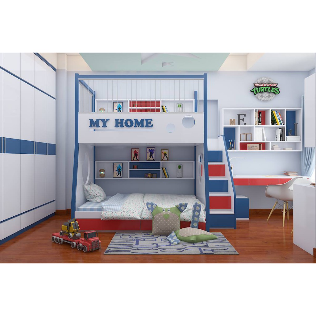 Phòng ngủ siêu sang trọng và tiện nghi với giừng tầng đa dụng