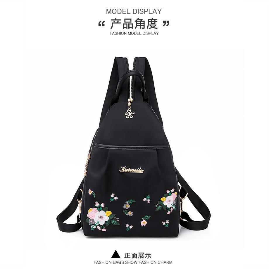 Ba Lô mini Thêu Họa Tiết Đơn Giản Phong Cách Hàn Quốc Dành Cho Nữ