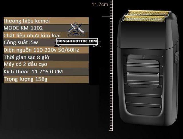 Máy cạo râu, cạo lông khô kemei KM-1102