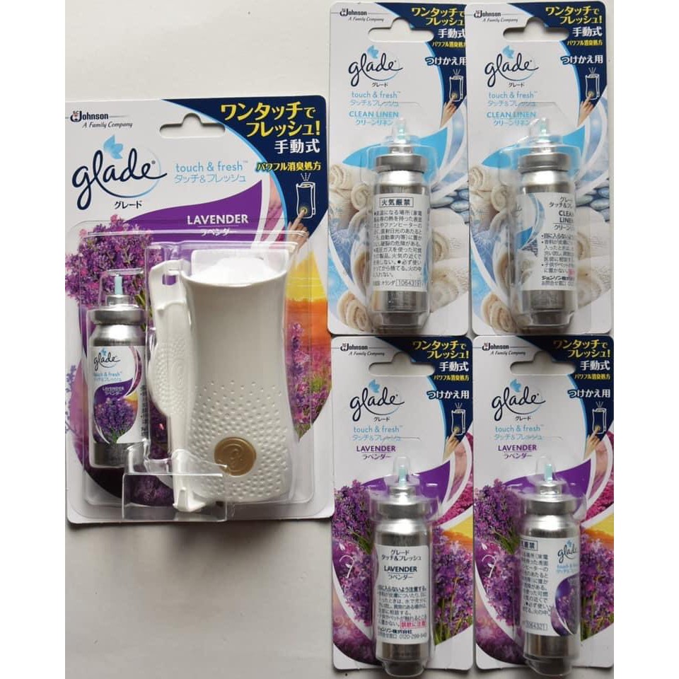 Máy xịt thơm phòng GLADE Nhật Bản + 1 lõi thay thế 14ml