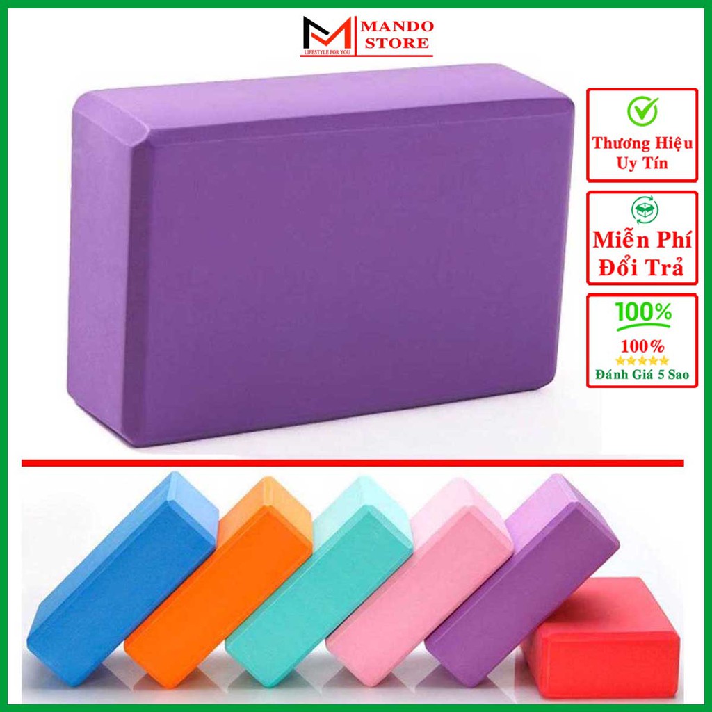 Gạch Tập Yoga Chọn Màu Cao Cấp – Gối Tập Yoga Tập Thể Thao Loại Nặng 180gram Bằng PVC Xốp Cao Cấp