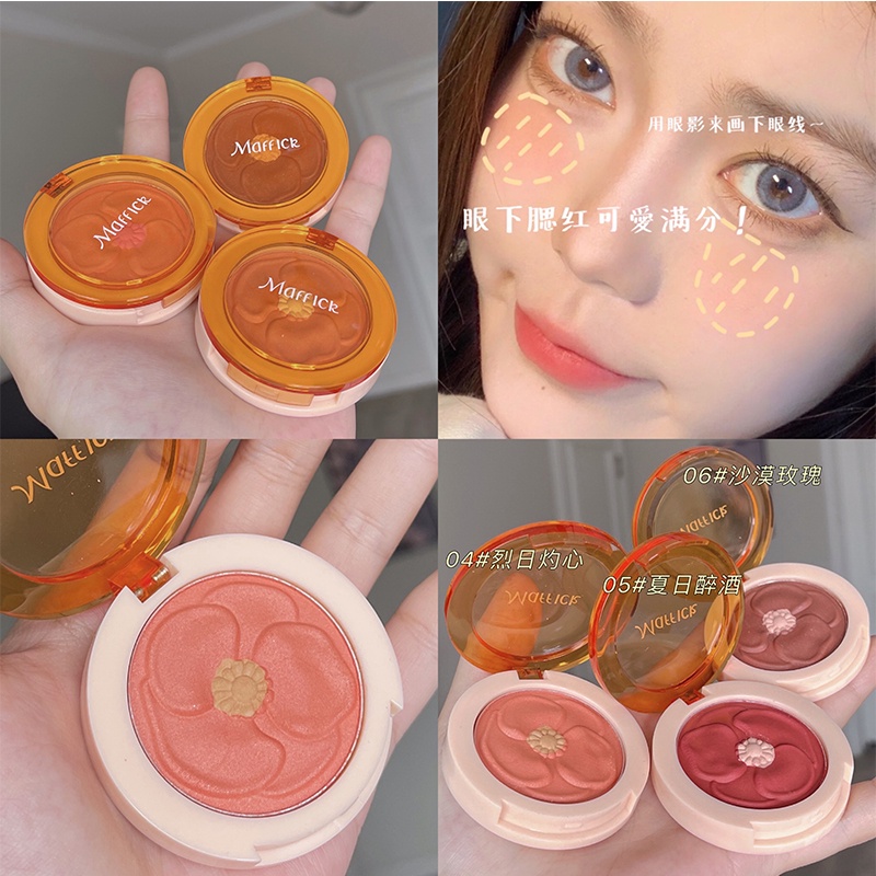 (Hàng Mới Về) Bảng Phấn Má Hồng Hai Màu Trang Điểm Xinh Xắn Cho Nữ