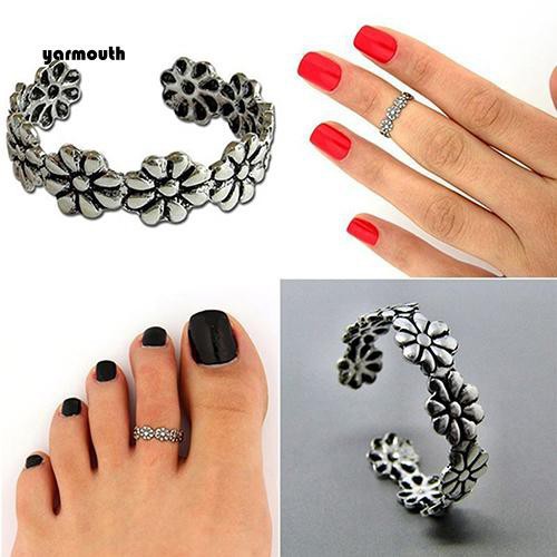 Set 2 Nhẫn Đeo Ngón Chân Phong Cách Cổ Điển Thanh Lịch Dành Cho Nữ