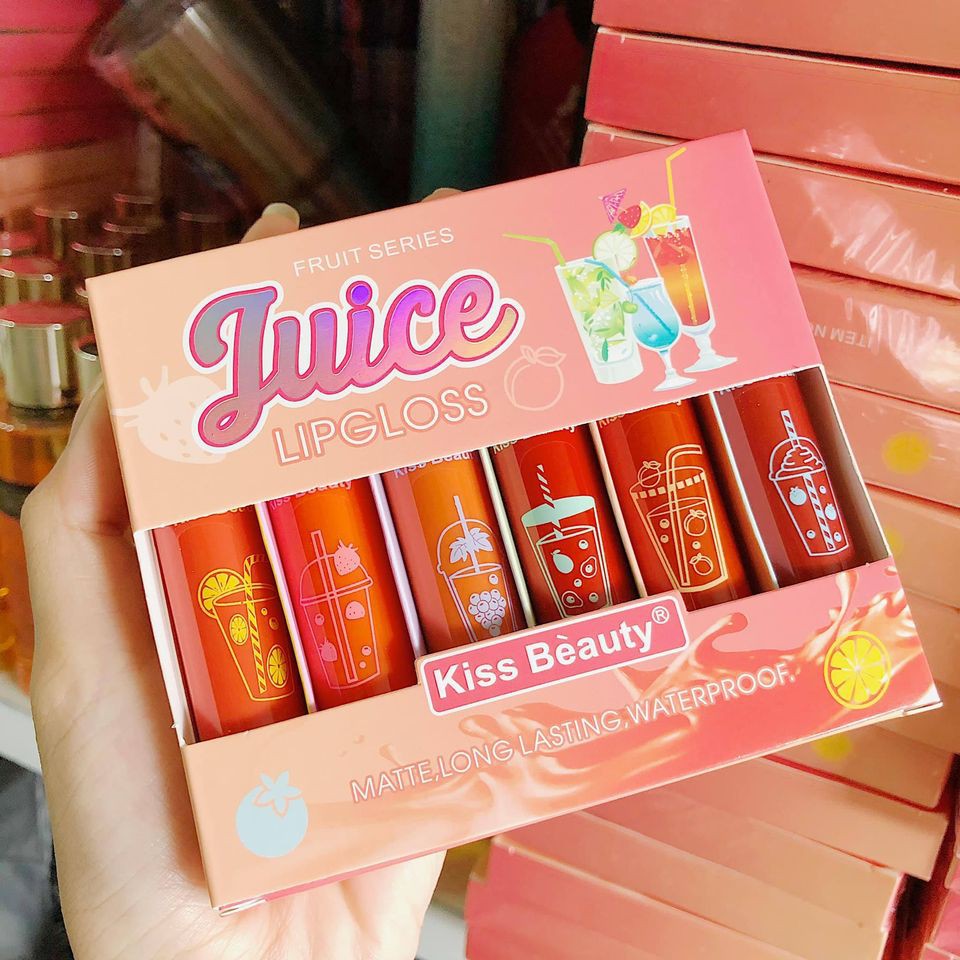 Set 6 son Fruit series Juice Kiss Beauty màu trẻ trung, thơm ngọt ngào NPP Shoptido | BigBuy360 - bigbuy360.vn
