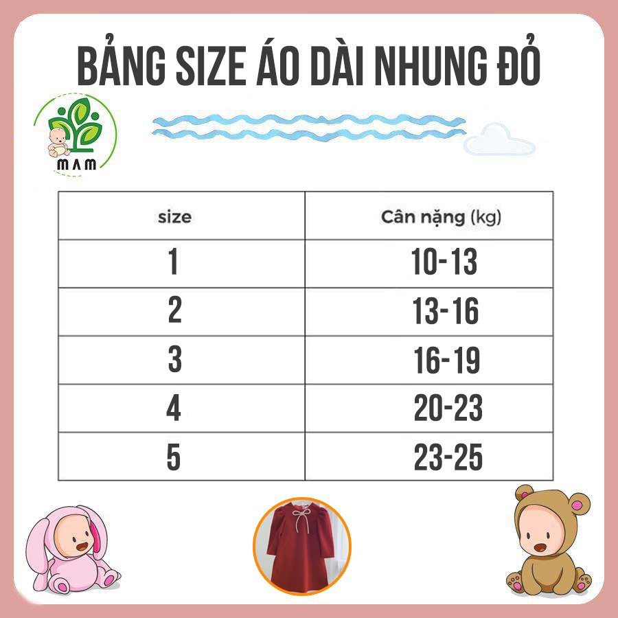 Áo Dài Nhung Đỏ Bé Gái Mầm Store Quần Trắng Vải Cát Cho Bé Từ 10 Đến 25 Kg