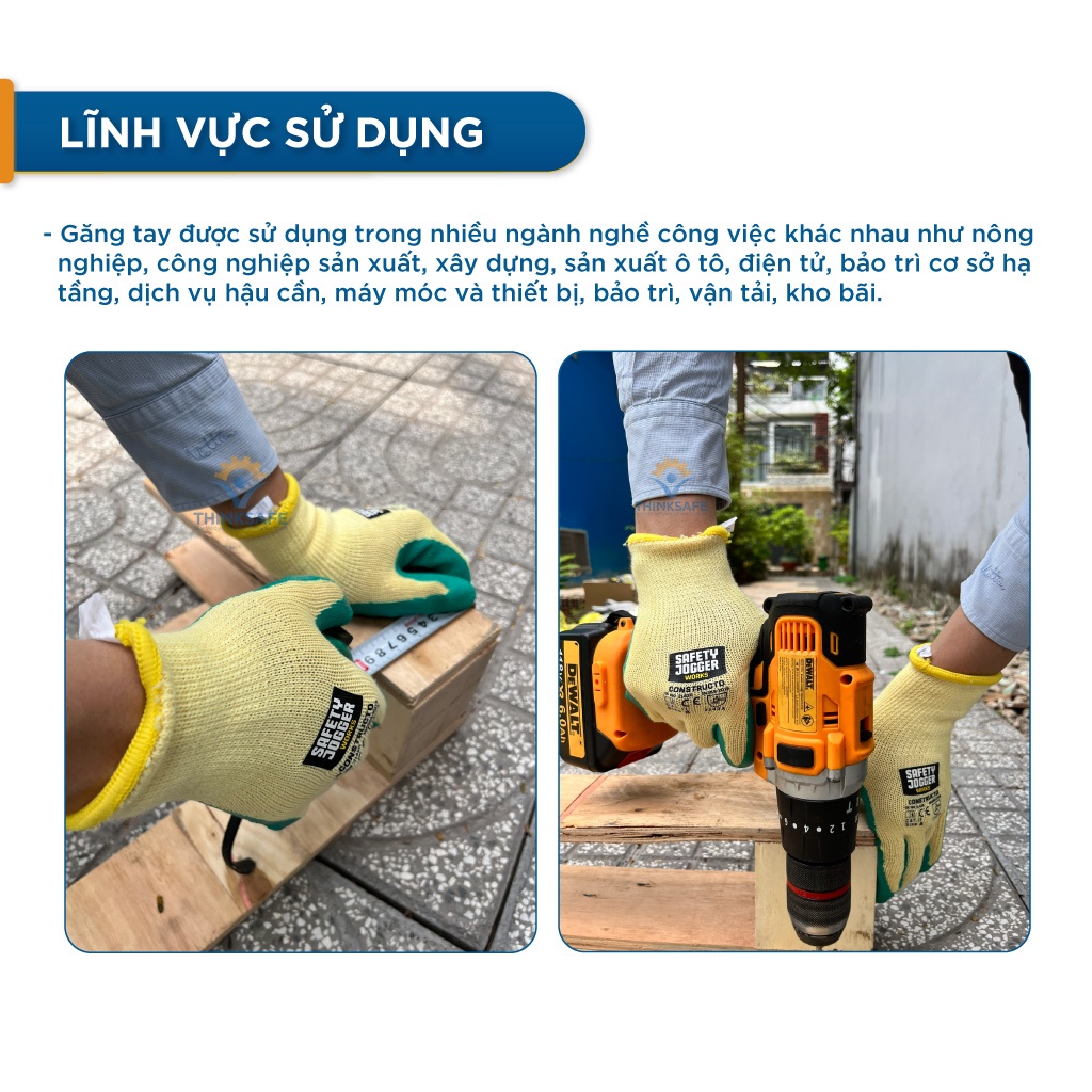 Găng tay thao tác Safety Jogger Constructo phủ PU