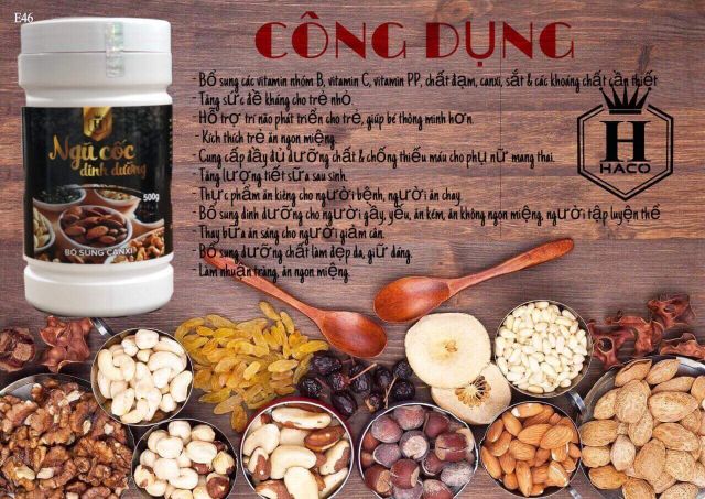 NGŨ CỐC DINH DƯỠNG bổ sung CANXI HUỆ HACO