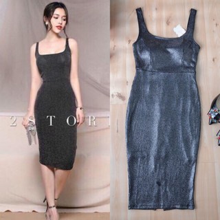 Đầm body nhũ kim tuyến 2 dây Cao Cấp