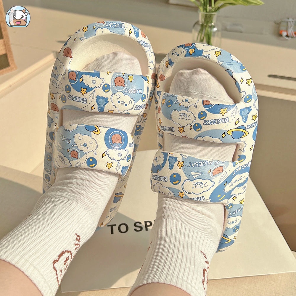 Dép Đi Trong Nhà Đế Dày Chống Trượt Thời Trang Mùa Hè Cho Nữ
