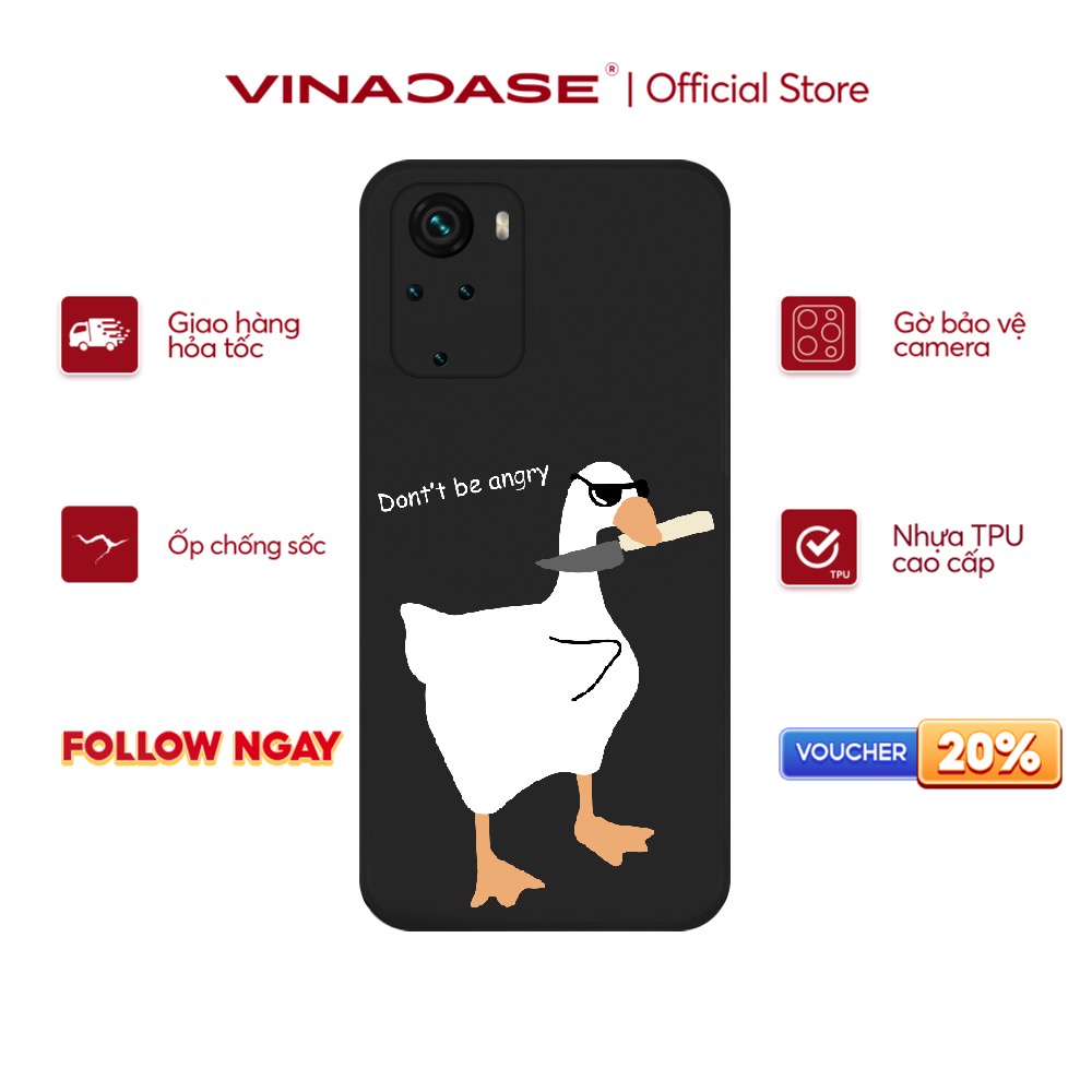 Ốp lưng Vina Case Xiaomi Redmi 10/Redmi 9T/Poco X3/....dẻo cạnh vuông bảo vệ camera hình Vịt cặp