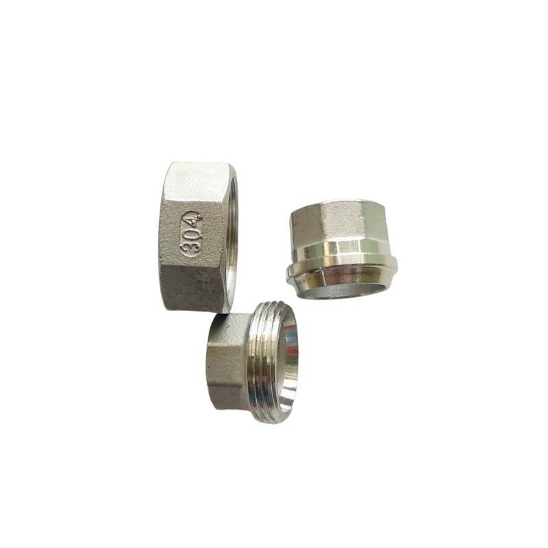 Rắc co inox 304 phi 13-17-21-27-34 khớp nối ren trong 2 đầu