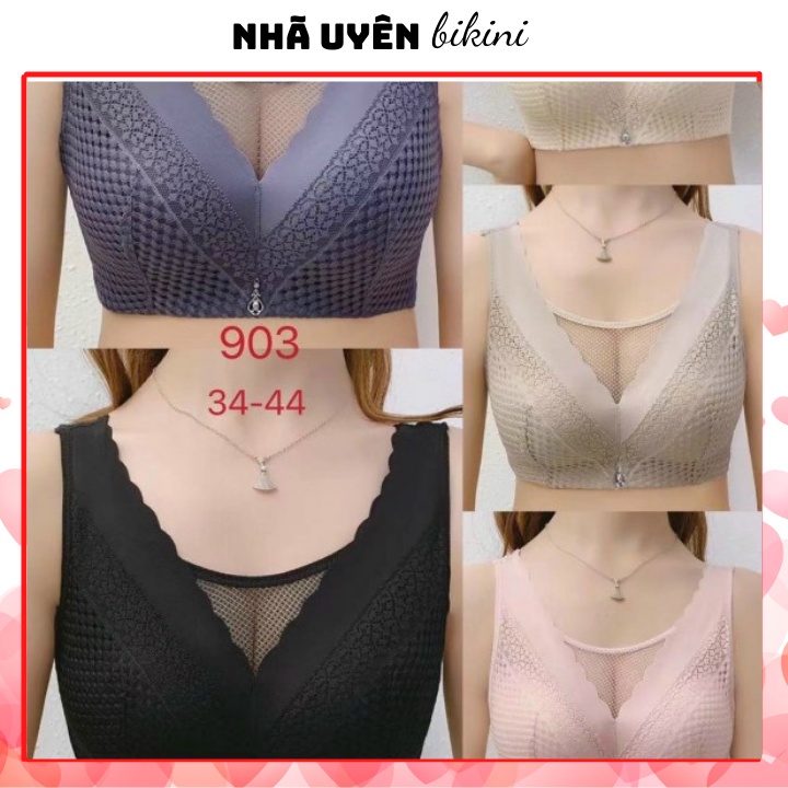 Áo lót big size mút mỏng dành cho ngực lớn - áo ngực bản to che mỡ lưng không gọng mã 903 nhauyenbikini