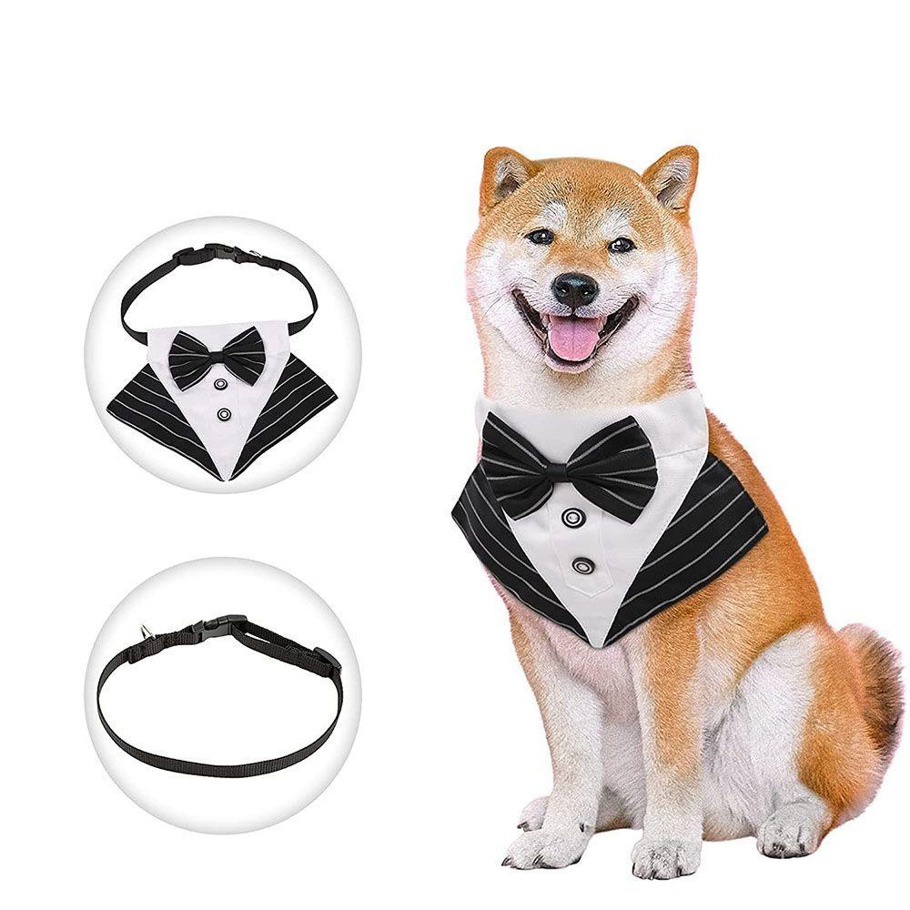 Nơ Đeo Cổ Tuxedo Màu Đen Thoải Mái Có Thể Điều Chỉnh Cho Chó TAYLOR1