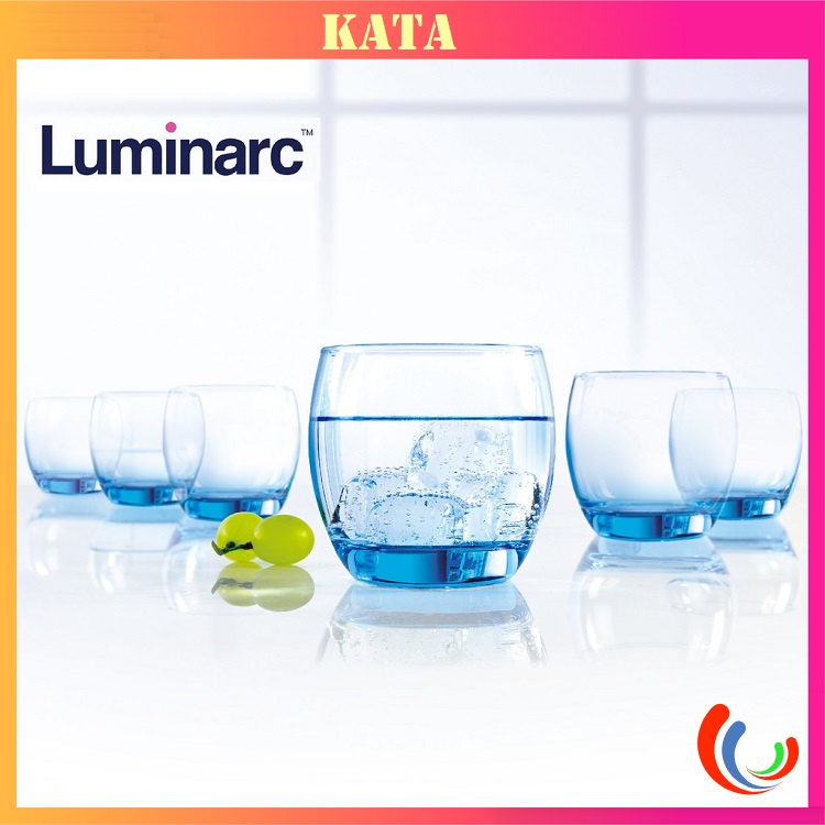 Bộ Cốc Thủy Tinh Luminarc Uống Nước Cà Phê Chịu Nhiệt Salto Ice Blue J1584 Dung Tích 320ml