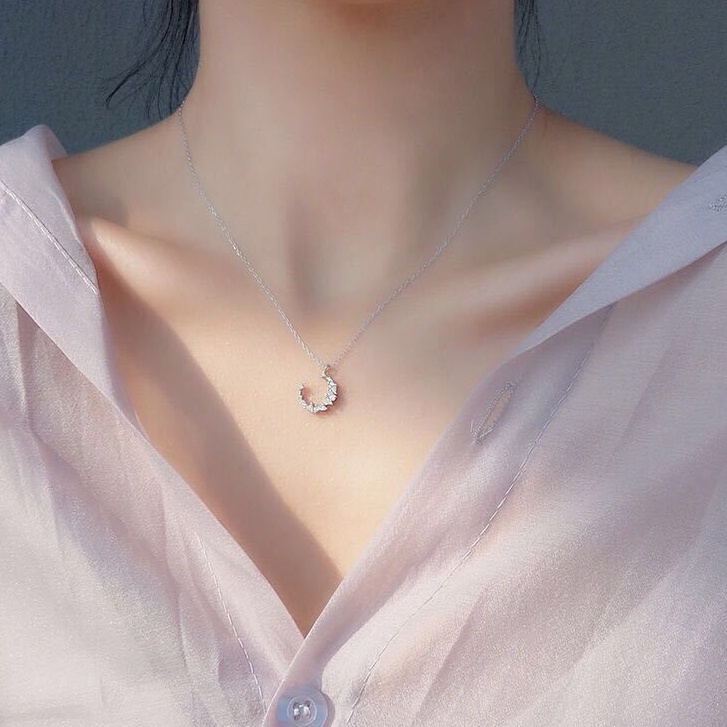 Vòng Cổ Mặt trăng khuyết Thiết Kế Thời Trang Dành Cho Nữ