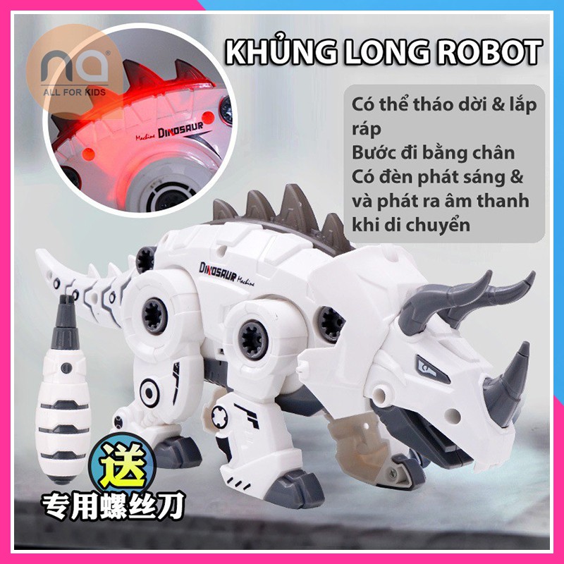 Đồ chơi Khủng Long Robot biết bước đi, có thể tháo dời và lắp ghép
