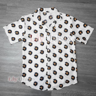 [ẢNH THẬT] Sơ mi hoa cúc cổ vest form rộng