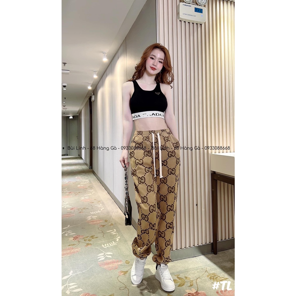 Quần baggy họa tiết G hàng qczl1