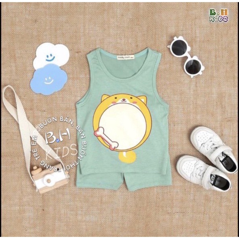 Bộ ba lỗ Minkymom (Chất thun lạnh) siêu mát cho bé