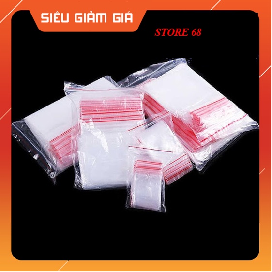 1 ký (kg) túi zip loại dày đẹp - Ấn vào để chọn size - (zip PE, zip lock, zip viền đỏ, zipper) - Hỷ Muội Farm