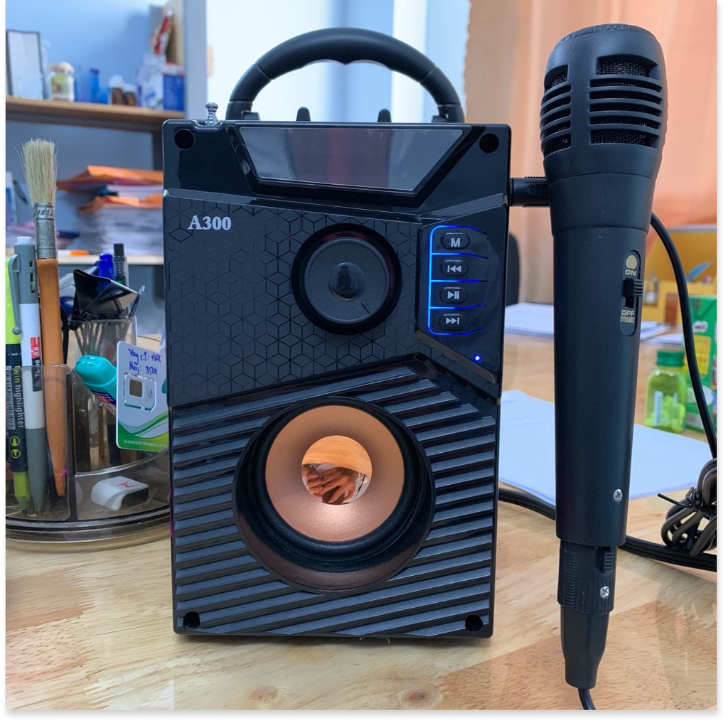 ⚡ Freeship Extra ⚡ Loa hát karaoke có mic - Loa Công Suất Lớn - Loa A300 Hozito Cao Cấp Omono 2020 Đi kèm Loa Hat Karaok