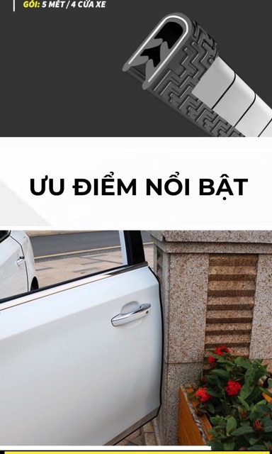 Nẹp caosu viền cửa chống ồn giảm bụi chống va đập