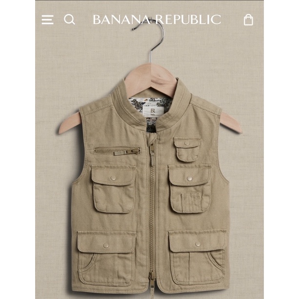 Áo gile kaki, dư xịn, cho bé