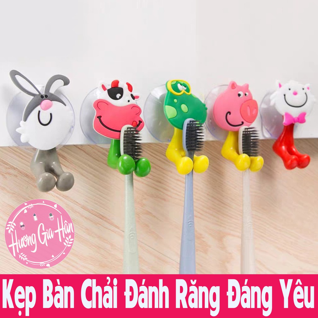 Dụng Cụ Kẹp Bàn Chải Đánh Răng Hút Chân Không Hình Thú Đáng Yêu