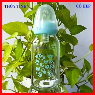 Bình sữa Mammshop 120 ml thủy tinh cổ chuẩn.