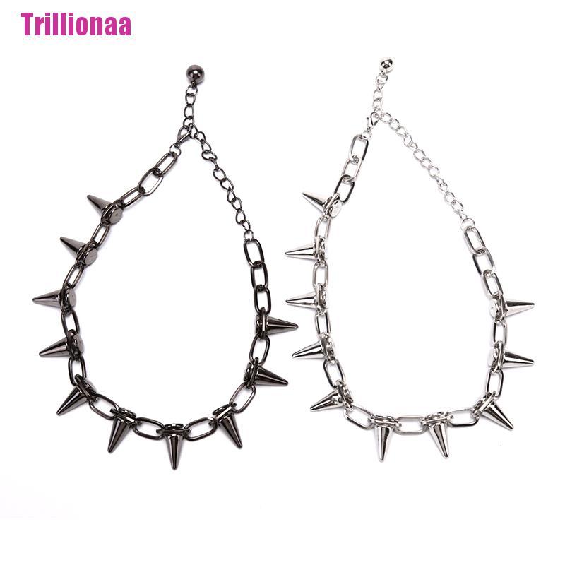 [Trillionaa] Vòng Cổ Choker Đinh Tán Mới Punk Rock Biker