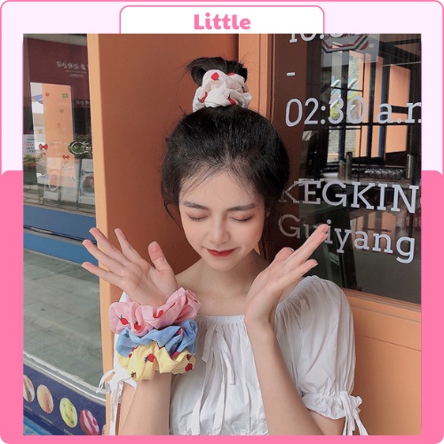 Dây Buộc Tóc Scrunchies, Dây Cột Tóc Dâu Tây