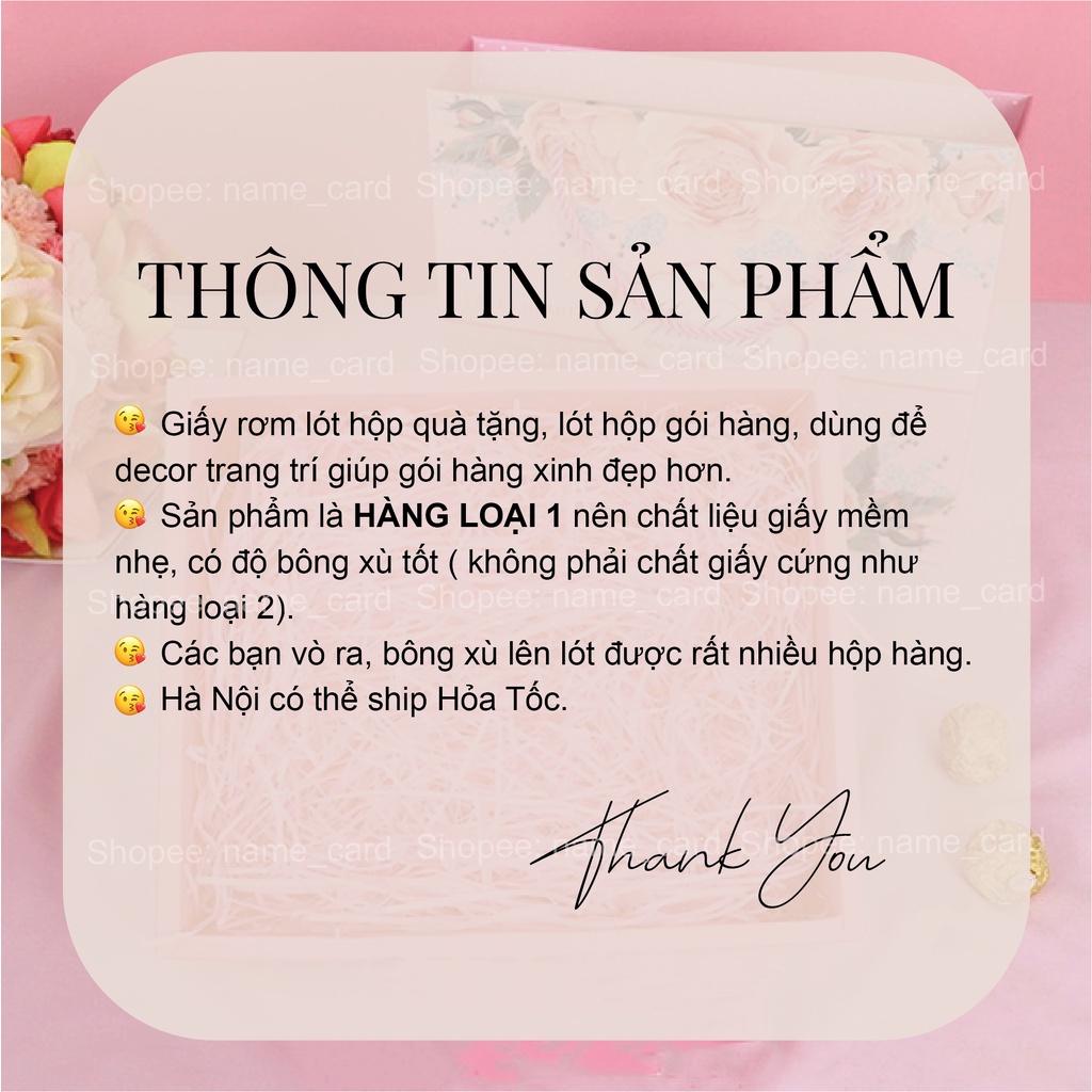 Giấy rơm, giấy vụn lót hộp quà