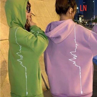 Áo hoodie da cá phản quang nhịp tim L&N