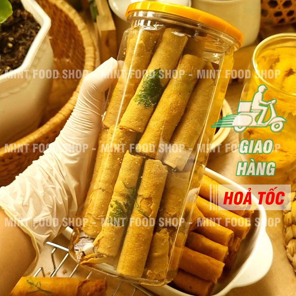 Bánh Ống Ngò Bơ Đậu Phộng Lon 400Gr