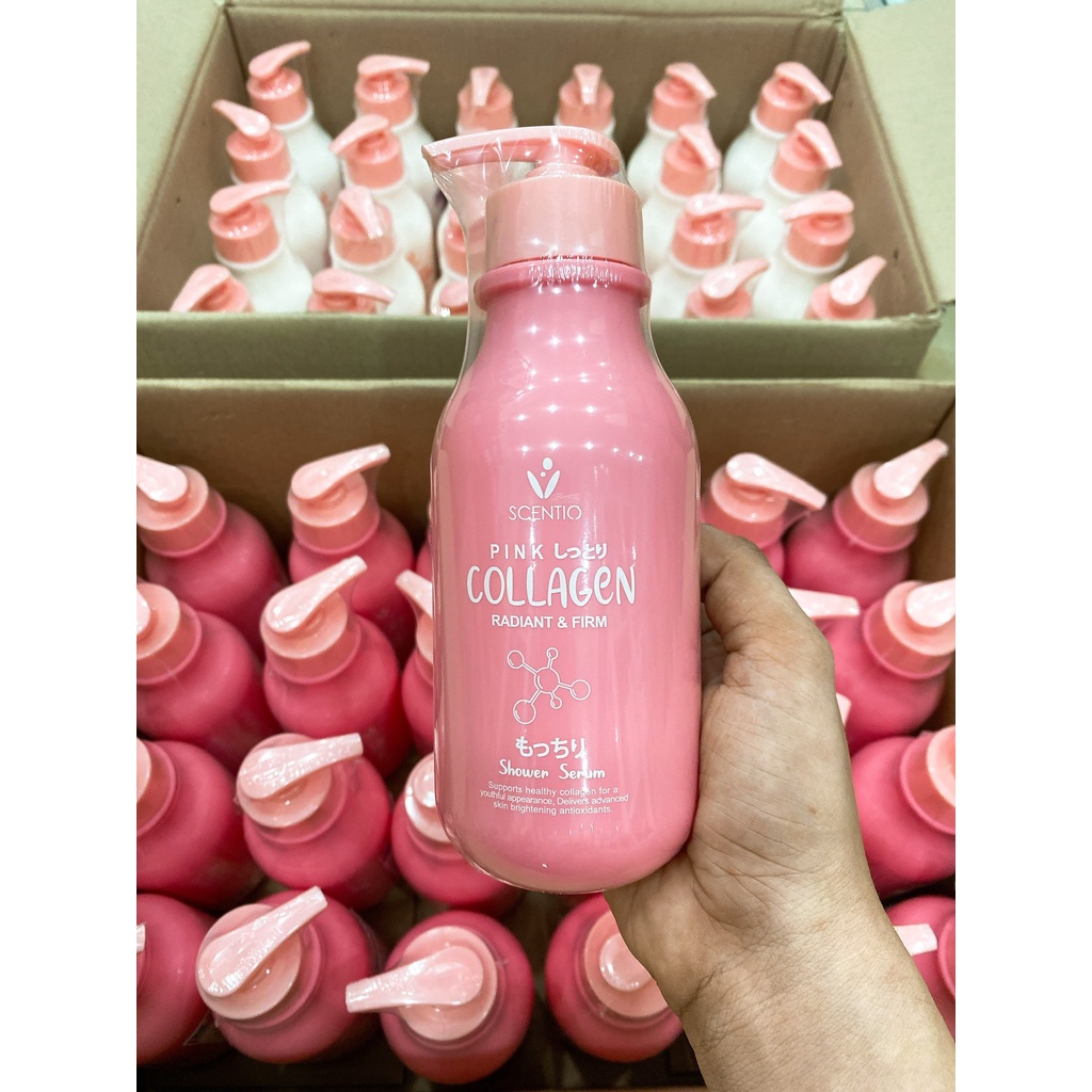 Sữa Tắm - Dưỡng Thể Trắng Da Scentio Pink Collagen Radiant &amp; Firm Thái Lan 350ml