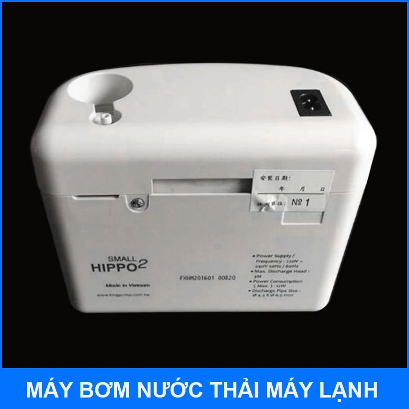 Máy bơm nước xả máy lạnh- MÁY BƠM NƯỚC THẢI MÁY LẠNH 3 MÉT KINGPUMP SMALL HIPPO-2 BẢO HÀNH TOÀN QUỐC