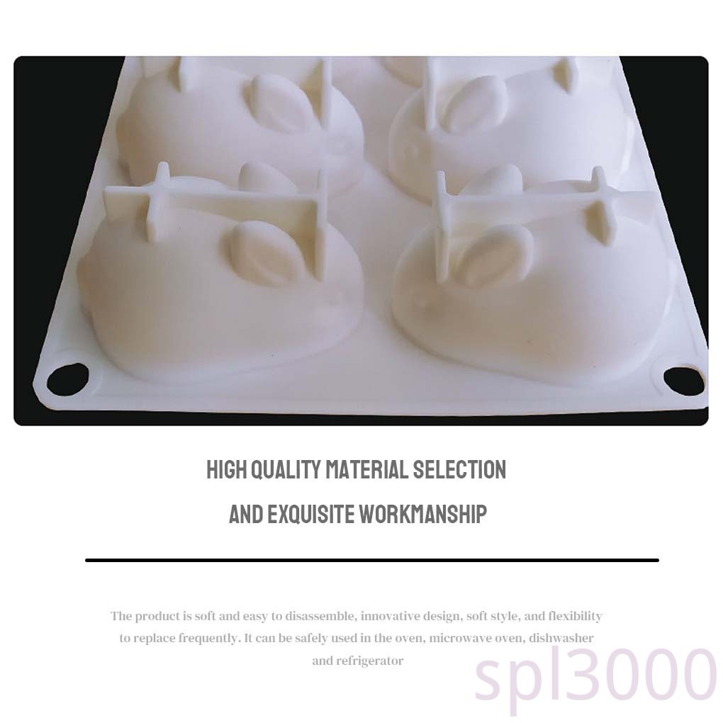 Khuôn Làm Bánh Mousse 6 Ngăn Hình Thú 3d Bằng Silicon