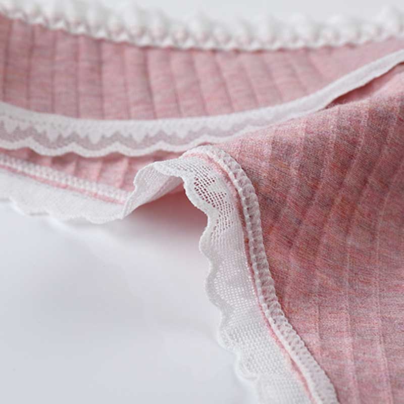 Quần lót lọt khe từ cotton không đường may lưng thấp viền ren thoáng khí thoải mái dành cho nữ | BigBuy360 - bigbuy360.vn