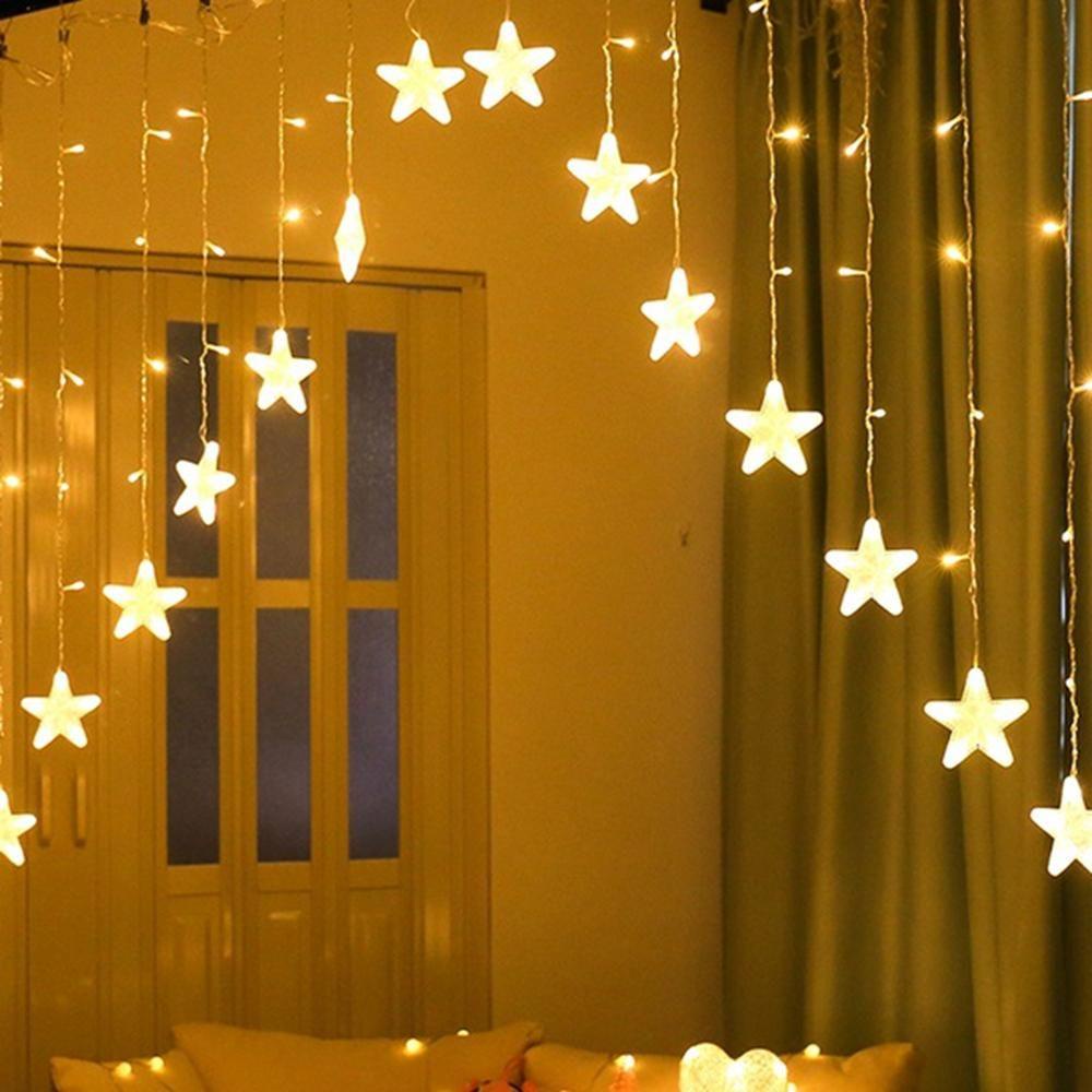 1 Dây Đèn Led Trang Trí Tiệc Hình Ngôi Sao Năm Cánh 24 Cái