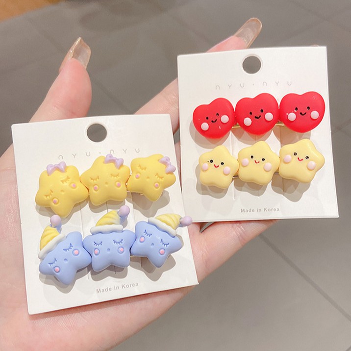 Kẹp tóc hình ngôi sao nhiều màu tuỳ chọn xinh xắn cho nữ