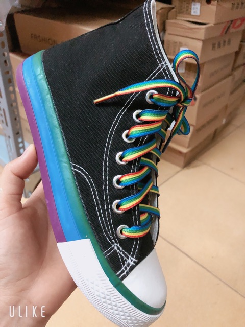 Giày ulzzang cao cổ đế cầu vồng | BigBuy360 - bigbuy360.vn