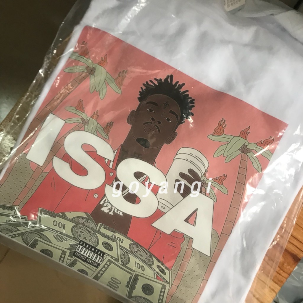 Áo thun unisex Rapper 21 savage unisex nam nữ dáng rộng oversize phong cách Hàn Quốc