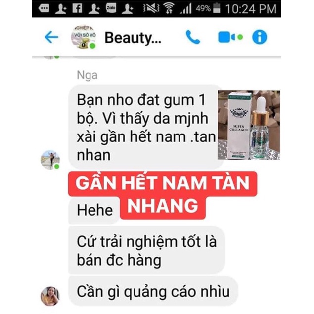 Serum collagen trắng hồng chính hãng beauty queen