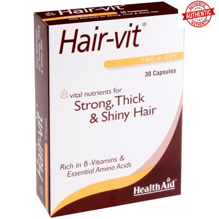 [Mã chiết khấu giá sỉ chính hãng] Healthaid Hair-vit – Kích thích mọc tóc nhanh, ngăn ngừa rụng tóc (lọ 30 viên)
