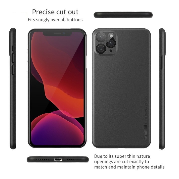 Ốp lưng Memumi cho iPhone 11, iPhone 11 Pro, iPhone 11 Pro Max lụa nhám siêu mỏng, chống trầy xước.