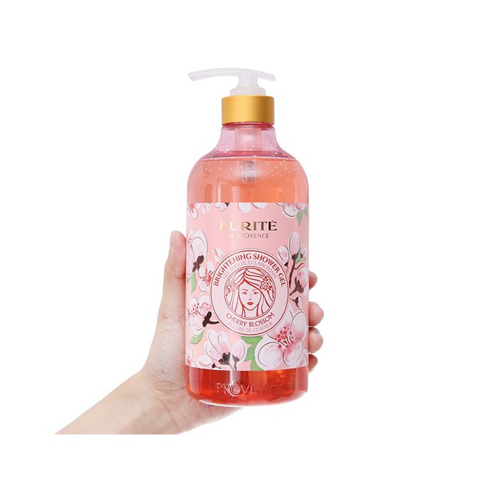 Sữa Tắm Purite De Prôvence hương hoa hồng, lavender, Hoa anh đào Cherry Blossom, hoa mẫu đơn các loại