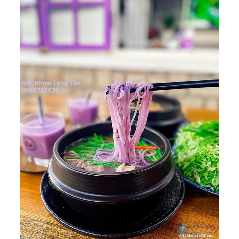 Ăn Kiêng Eat Clean - Bún khô khoai tím. Bún khô Liên Đồng