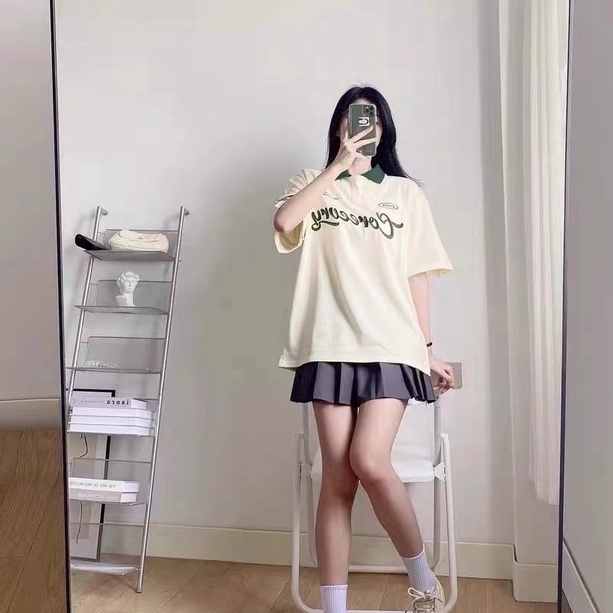 Áo Thun Polo Nam Tay Ngắn Dáng Rộng Thêu Chữ Phong Cách Hàn Quốc Thời Trang Cho Fashion Bigsize Unisex Áo Phông Simple Áo Polo Nam