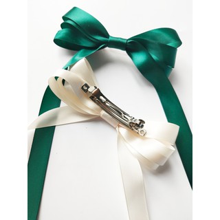 B402 Cặp tóc nơ lụa satin thả dài